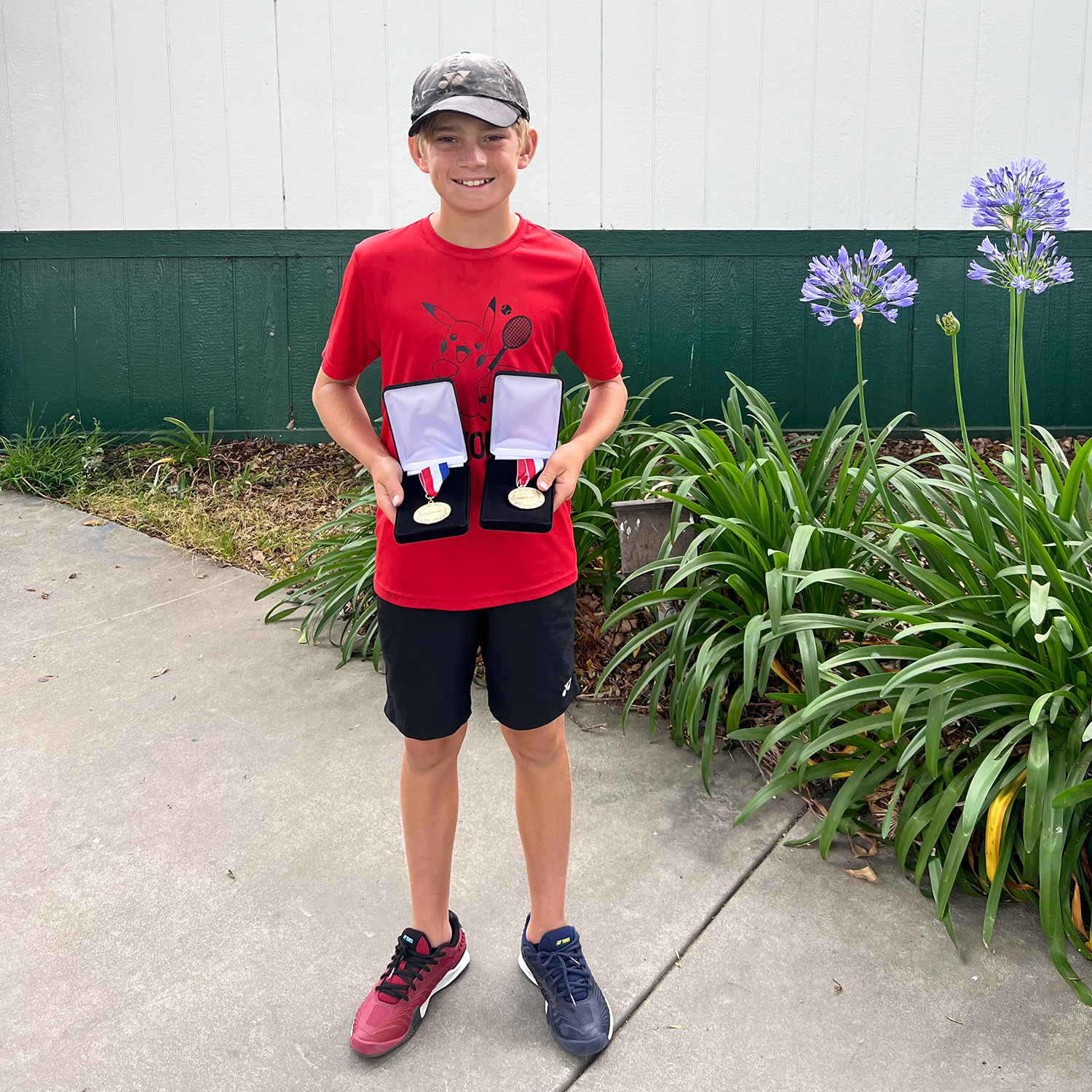 James Borchard wins Boys' 12s Singles and Doubles at L2 in Long Beach, CA.