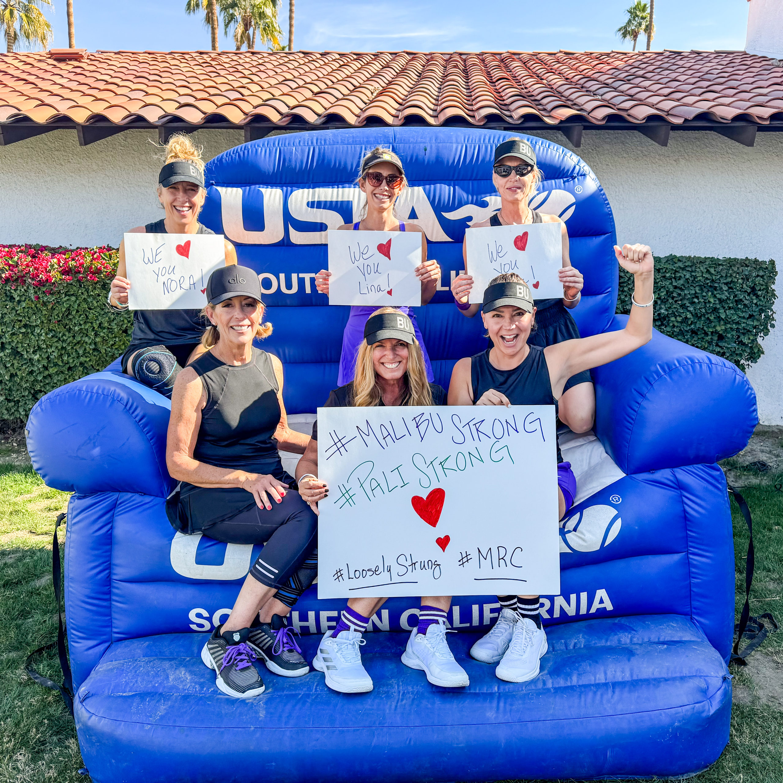 Malibu Women Adult League Tennis Team Supporting Palisades Fire