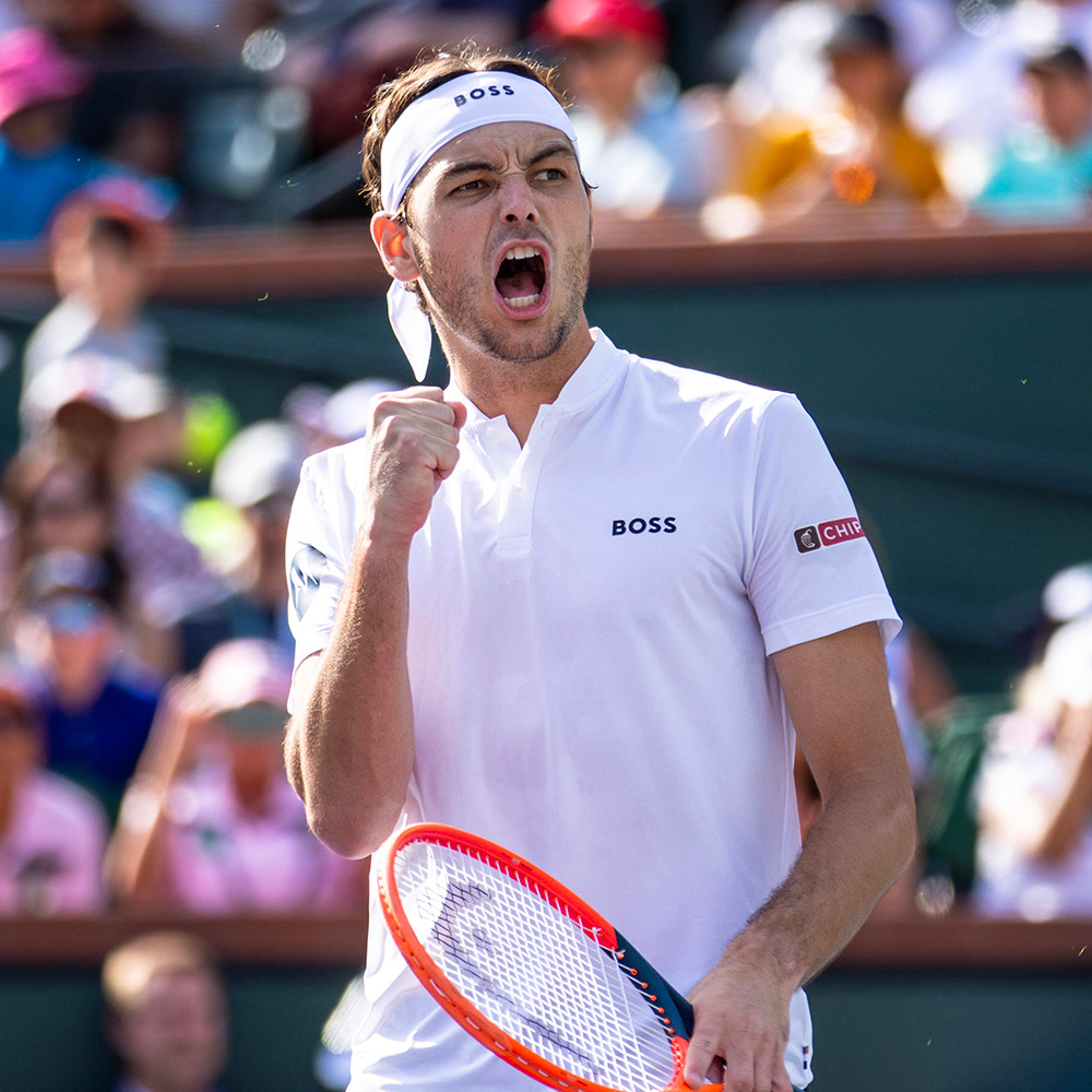 Taylor Fritz fired up the crowd as he battled for every point during his 2024 BNP Paribas Open singles match.