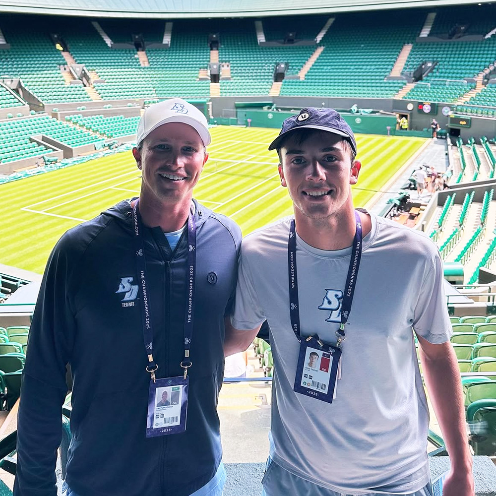 Alex Funkhouser and Oliver Tarvet at Wimbledon.