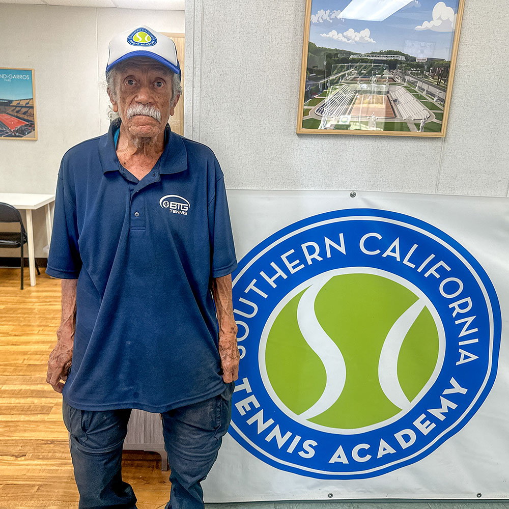 90 year old Richard Alston at Southern California Tennis Academy