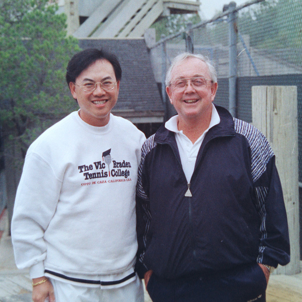 Terry Chan in his younger days as a tennis player