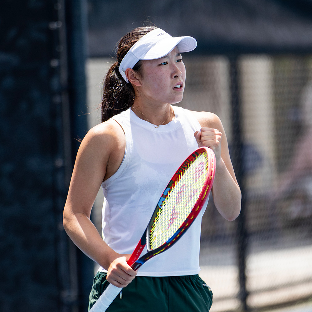 Alyssa Ahn fist pumps during her semifinal match at the USD SoCal Pro Series 2025