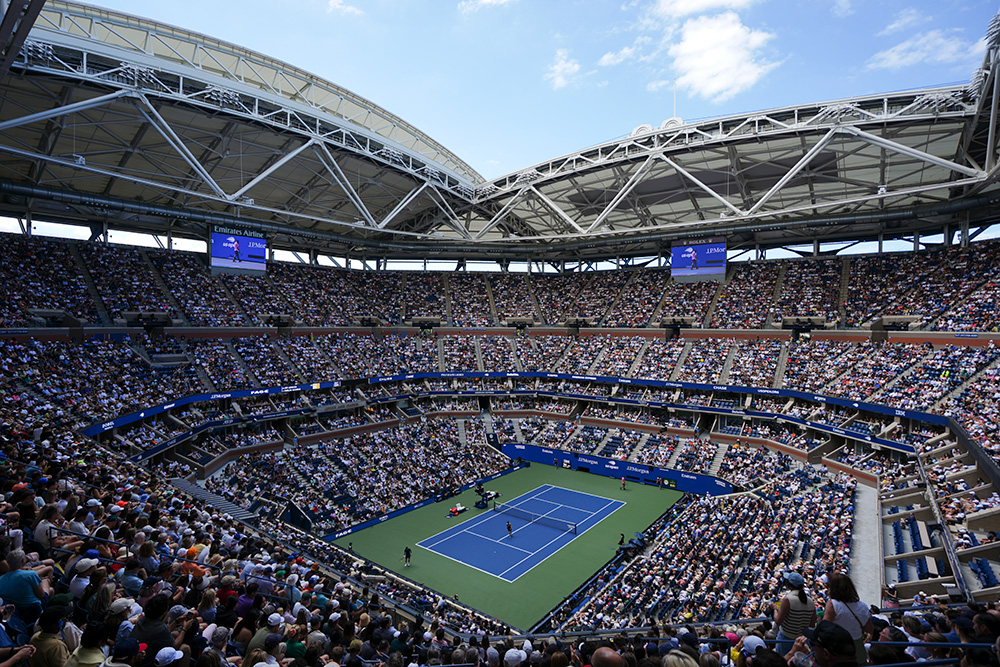 A general view of Arthur Ashe Stadium at the 2025 US Open on Tuesday, Sep. 2, 2025 in Flushing, NY. (Angelina Katsanis/USTA)
