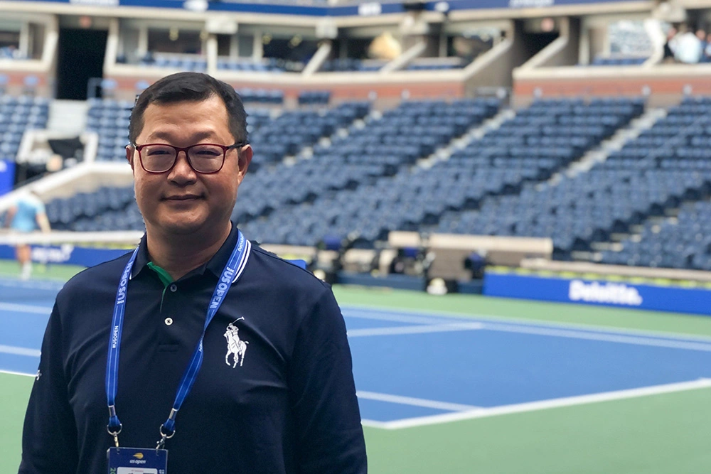 SangGyu Park officiating the 2025 US Open Tennis Championships