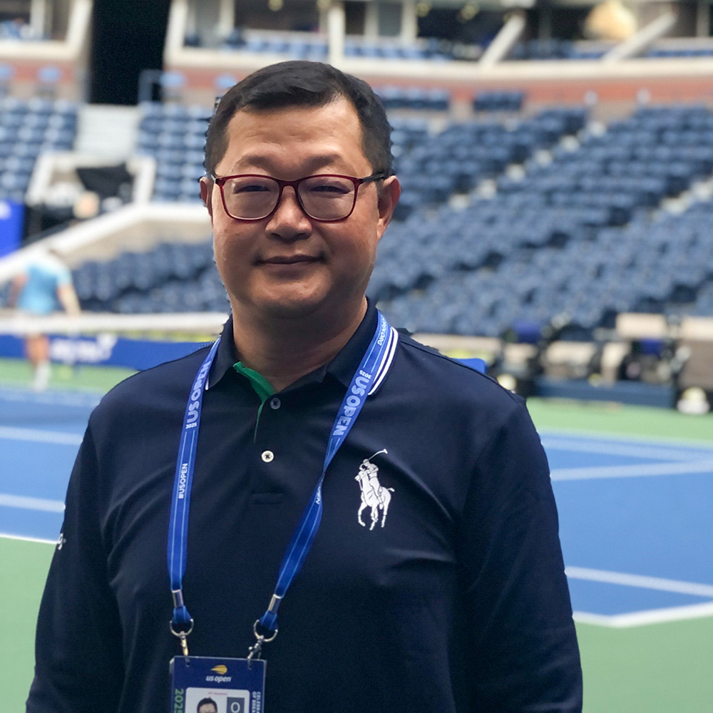 SangGyu Park officiating the 2025 US Open Tennis Championships