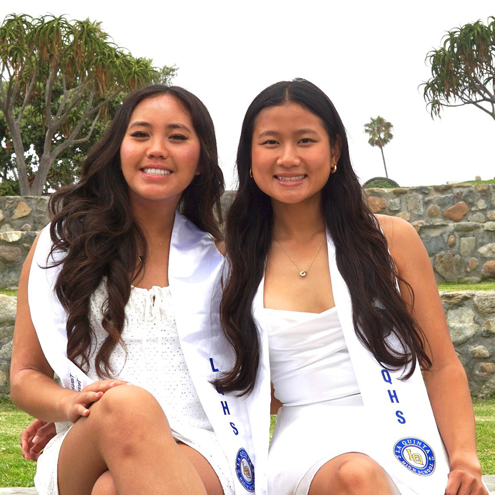 Tiana Nguyen and Sophie Tong tennis officials in Southern California