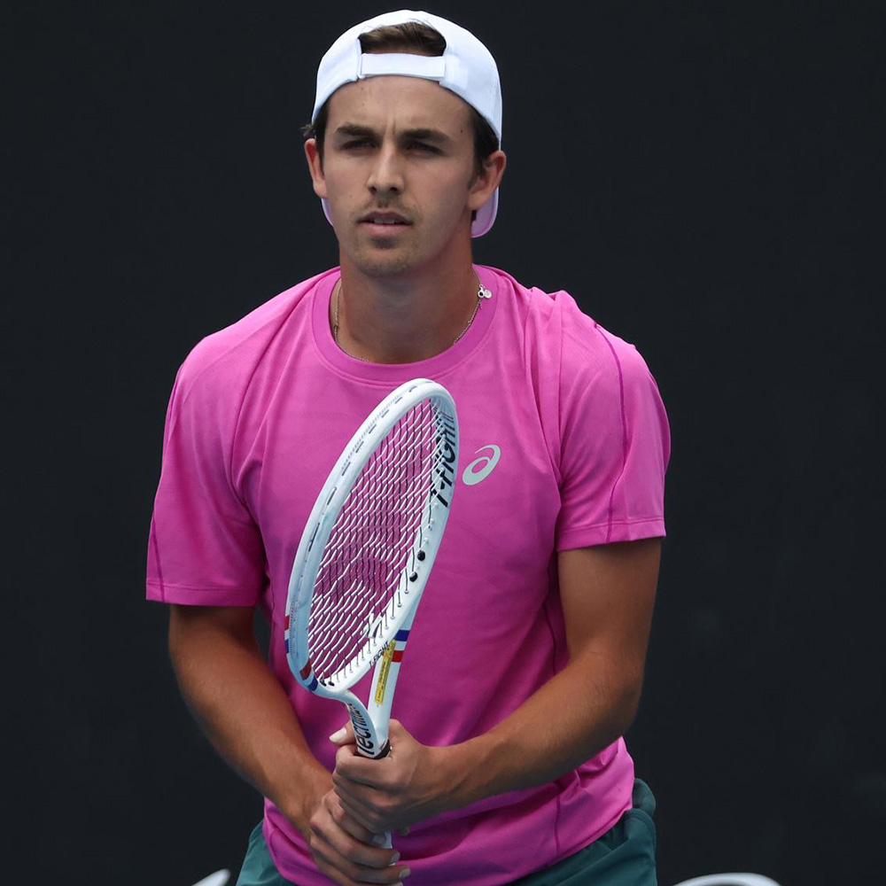 Zach Svajda during his 2026 Australian Open qualifying singles match. (Photo - Australian Open)