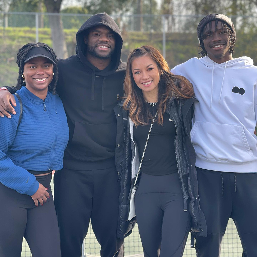 Celia Quintero and Frances Tiafoe
