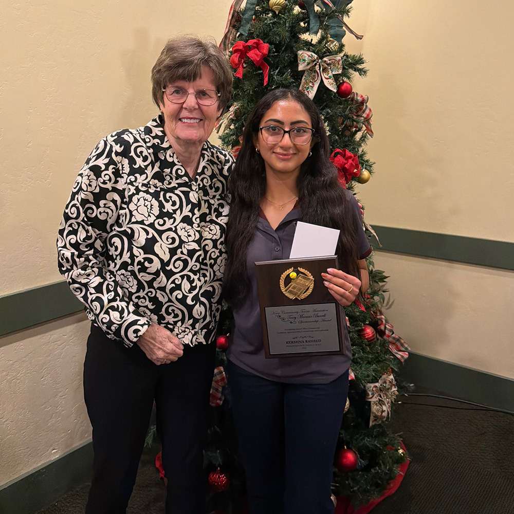 Tracy Macnair Burrell with 2025 Tracy Macnair Burrell Sportsmanship Award Nominee