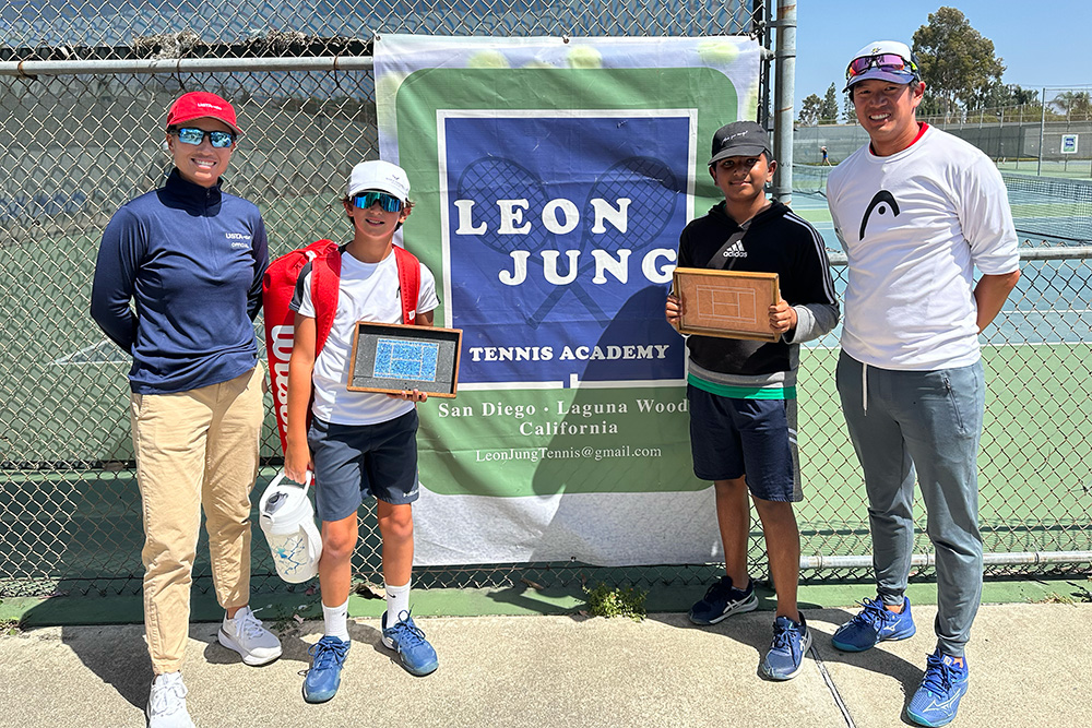 Sabastiani Leon Chao officiating junior tennis matches