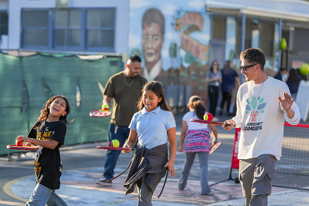 Woodcraft Rangers on the tennis court