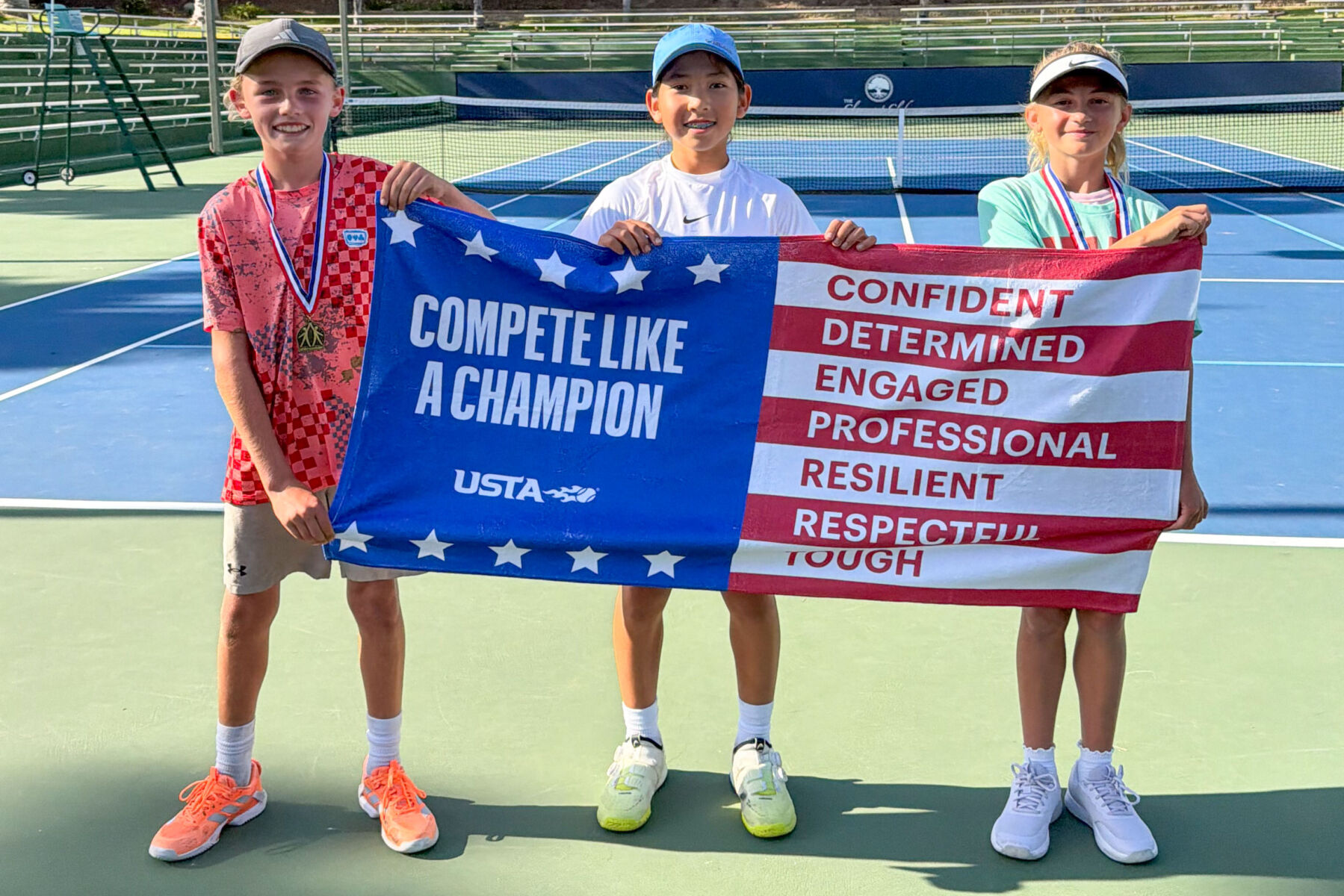 Sportsmanship award winners at USTA SoCal National Player Section Development Camp