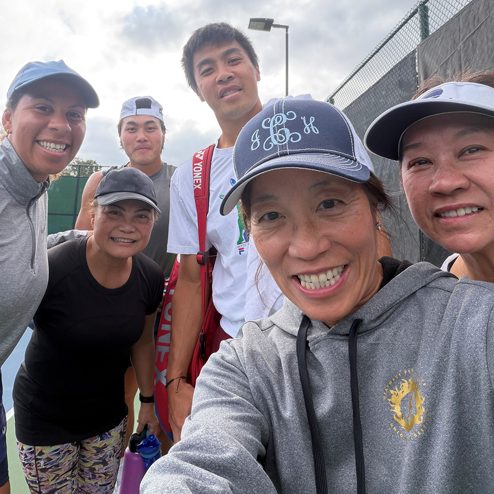 Judy Dean and Friends at Racquet Club of Irvine with ATP Tour Player Brandon Nakashima and his brother Bryce Nakashima, November 2025