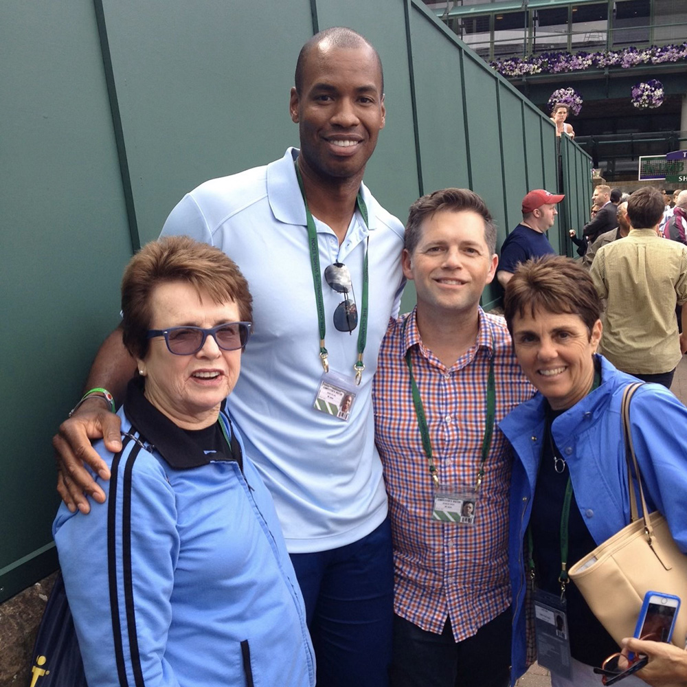 Billie Jean King, Jason Collins, Brunson Green, and Ilana Kloss.