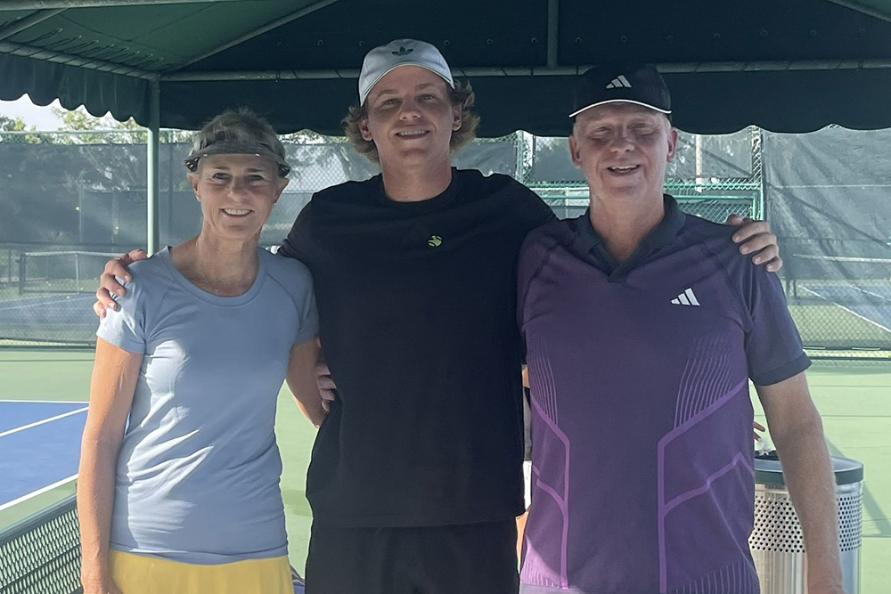 Alex Michelsen with parents Sondra and Erik Michelsen