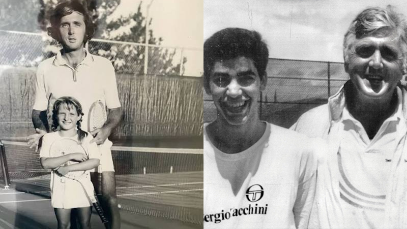 Robert Lansdorp with Tracy Austin and Pete Sampras