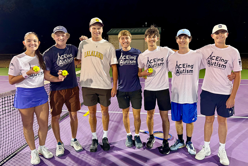 Vincent MacAllister and Jenson Brooksby with Aceing Autism players