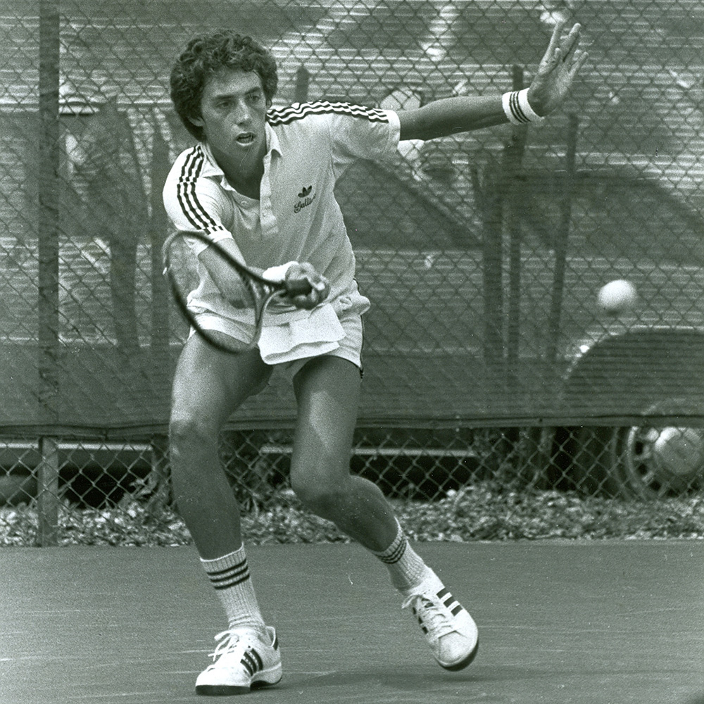 Richard Gallien in action playing tennis