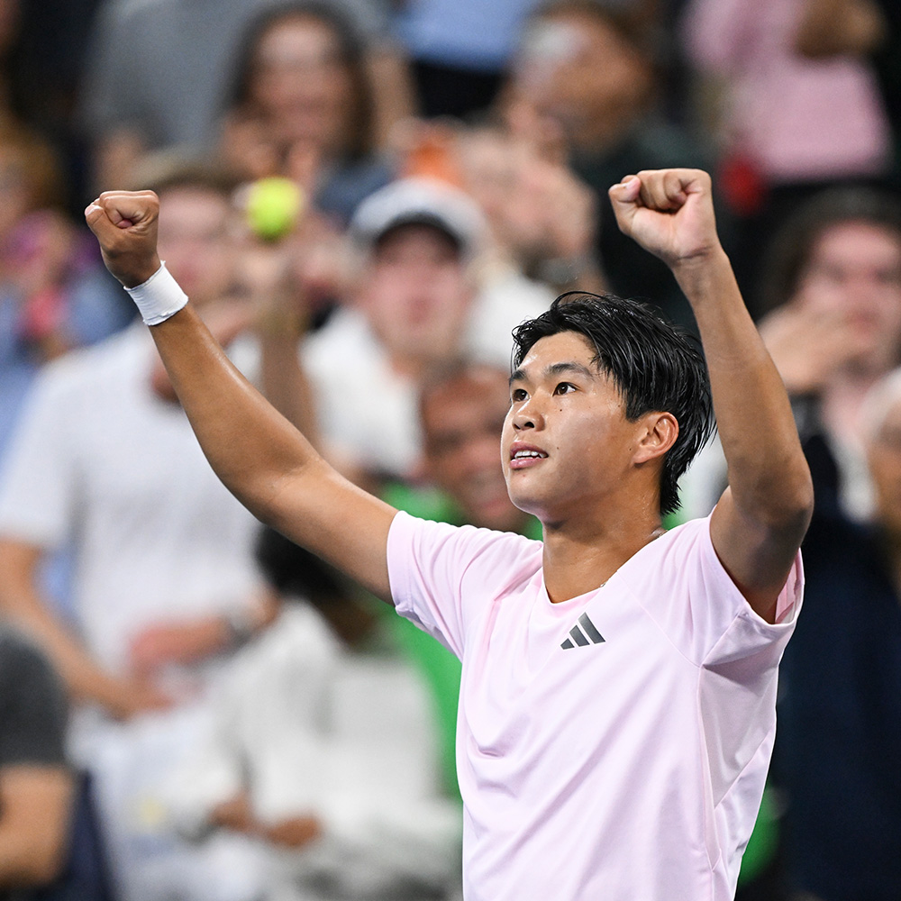 Learner Tien reacts after a Men's Singles match on Day Seven of the 2026 US Open at USTA Billie Jean King National Tennis Center on Saturday, September 5, 2026 in Flushing, NY.