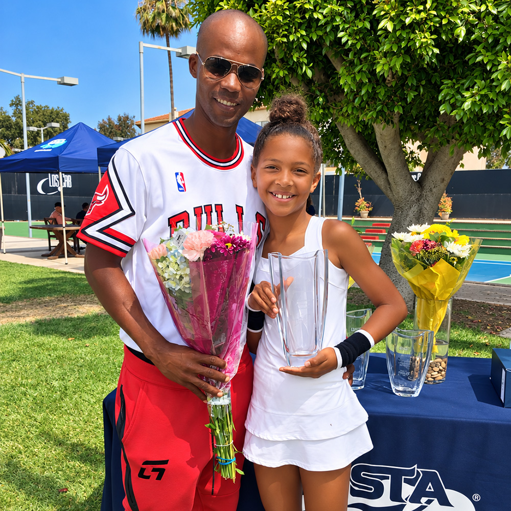 Gerald Mathews and Thea Frodin at USTA Southern California Junior Sectionals