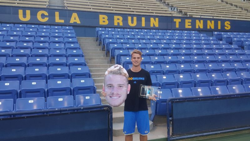 Karue Sell at a UCLA Men's Tennis match