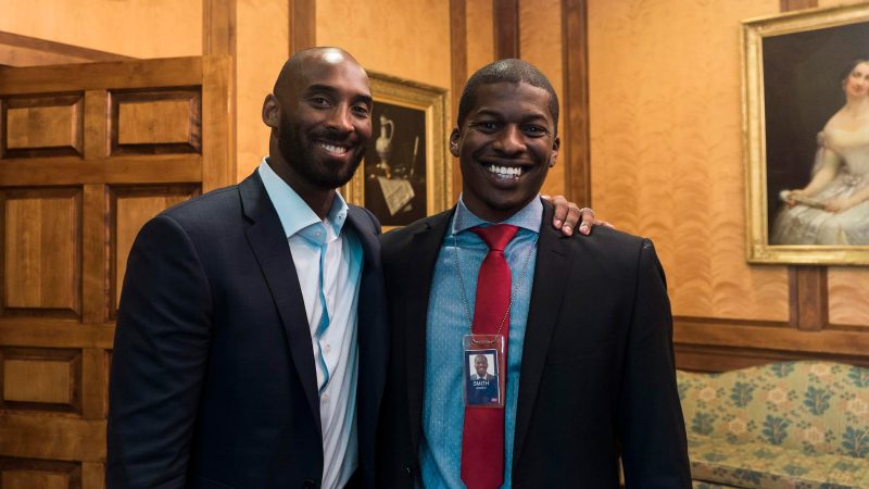 Jeron Smith and Kobe Bryant